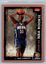 2008-09 Fleer #217 Roy Hibbert Rookie Cards RC Indiana Pacers Card - £0.76 GBP