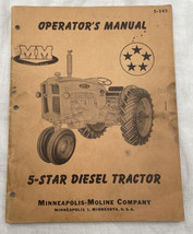Massey Ferguson Tractor Owners Operators Manual 5 Star Diesel Vintage 1958 - £18.61 GBP