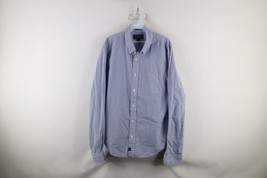 Vtg Abercrombie &amp; Fitch Mens Large Muscle Striped Collared Button Down Shirt - £29.56 GBP