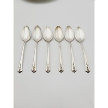 Vintage Holmes &amp; Edwards SPRING GARDEN Silver Plated Teaspoon Set of 6 S... - $29.99