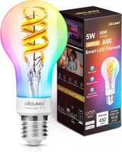 Dicuno Smart Edison Bulb A19, Color Changing Wifi Smart Light Bulb,, 1 Pack - £25.54 GBP