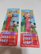2 sealed Vtg packs Disney PEZ Mickey &amp; Minnie Mouse w/ candy pink &amp; red dispense - £6.25 GBP