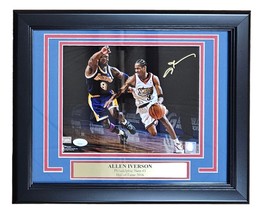 Allen Iverson Signed Framed 8x10 76ers Photo VS Kobe Bryant JSA Hologram - £136.36 GBP