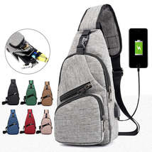 Lior Shoulder Crossbody Backpack With USB Cable - £19.74 GBP