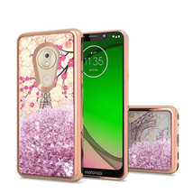 Design Quicksand Glitter Chrome TPU Case for Motorola Moto G7 Play Eiffel Tower - £4.69 GBP