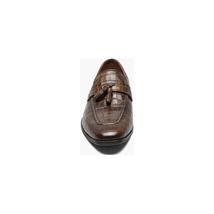 Stacy Adams Franz Moc Toe Tassel Slip On Shoes Croco Leather Cognac  25624-221 image 7