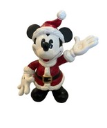 Vintage Enesco Disney Mickey Mouse Pie Eyes Santa 6” Statue Figurine - £44.12 GBP