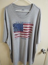 IzodSaltwater 3XL Gray Short Sleeve TeeAll American Flag On Front#9301 - £6.93 GBP