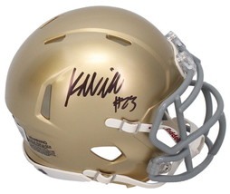 Kyren Williams Autographed (Black Ink) Notre Dame Mini Speed Helmet Beckett - £98.40 GBP