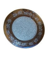 Vintage Beautiful 13&quot; Princess House Round Platter Clear Glass Center Frost - $348.39 MXN