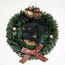 Wreath Xmas Ornament ROTTWEILER Dog Breed Christmas Ornament - £5.45 GBP