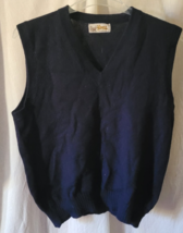 Men's Alpaca Vest Size Medium Dark Blue 100% Alpaca Peru Doctor Lawyer C... - $26.99