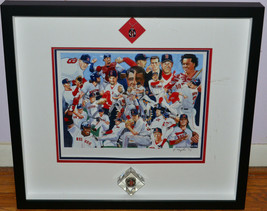 2004 Boston Red Sox World Champions 3-D Original Art F Mayshe Ring &amp; Team 22x24 - £1,977.24 GBP
