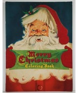 Christmas 1949 Santa Claus Flocked Coloring Book 15x11 Used Whitman Publ... - £21.10 GBP