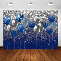 Royal Blue Glitter Backdrop For Birthday Wedding Prom Graduation Photogr... - £61.93 GBP