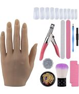 Silicone Left Hand for Nail Art Practice, Mannequin Nail Training - $368.75 MXN
