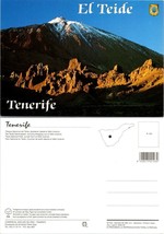 Spain Tenerife Snowy Mount Teide Volcano Valle Ucanca Sunset Vintage Postcard - £7.51 GBP