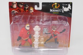 Disney Pixar Incredibles 2 Mr Incredible Elastigirl Jack Jack Raccoon Figures - £14.88 GBP