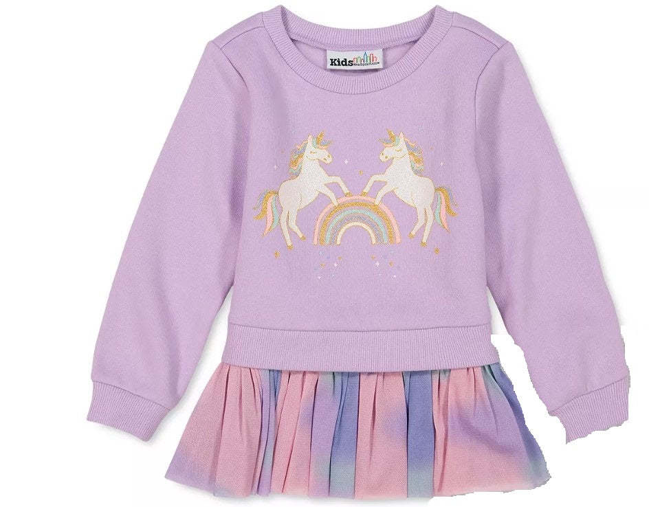 Kids Headquarters Unicorns Peplum Tunic, Size 18Mo - £4.58 GBP