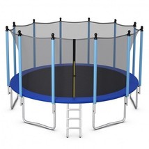 Outdoor Trampoline with Safety Closure Net-16 ft - Color: Blue - Size: 16 ft - £519.82 GBP
