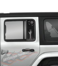 x2 Zombie Grave Side Window Vinyl Decal Fits Jeep Wrangler/Gladiator 2016-2024 - $32.54