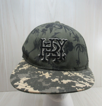 Hurley digital camo palm trees Logo Snapback Hat green one size flat brim - $13.37