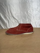 Steve Madden Red Suede Leather Chukka Boots Men’s Size 10 Locktin - £27.87 GBP