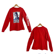 Poetic Justice Red Long Sleeve T-Shirt LARGE Adult Tupac  - $13.50