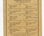 Warren Hotel Cafe Menu 1930&#39;s Club Breakfasts Cannon Beach Oregon  - $17.82