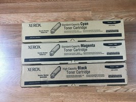 Genuine Xerox Phaser 7400 Standard Cyan &amp; Magenta, High Capacity Black T... - $493.02