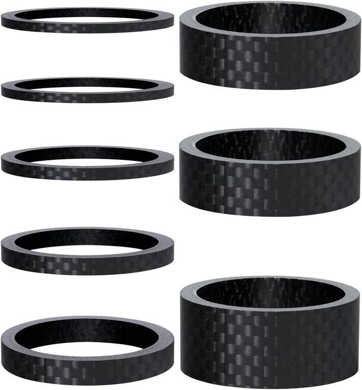 8PCS Carbon Fiber Headset Spacers, Matte Finish, Lightweight and Precision, Fits Item image 9