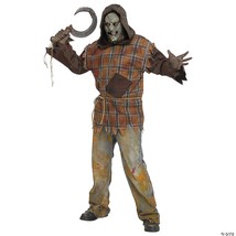 Scarecrow Killer Costume Adult Scary Creepy Eerie Frightening Halloween ... - £62.40 GBP