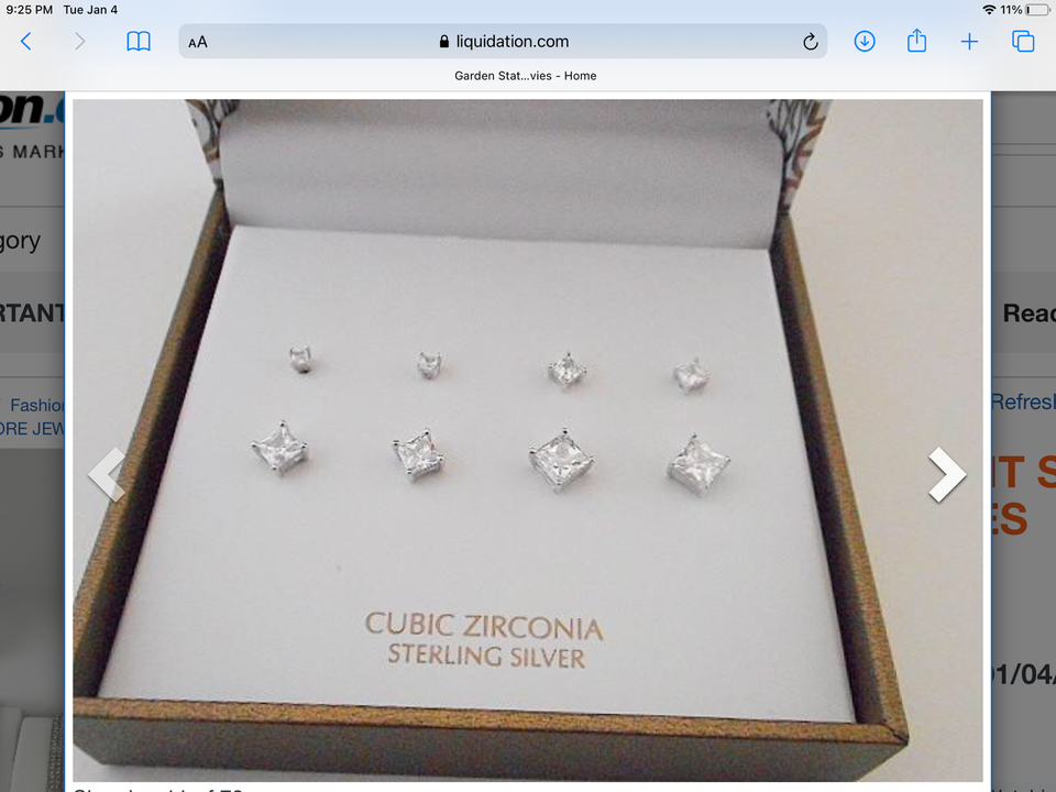 4 pair Giani Bernini  sterling silver earrings w/CZ New free ship - $49.50