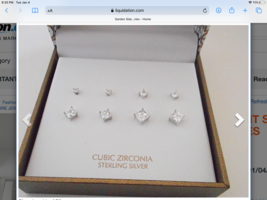 4 pair Giani Bernini  sterling silver earrings w/CZ New free ship - £39.76 GBP