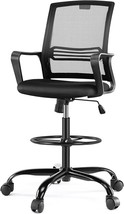 Drafting Chair - Tall Standing Office Desk Chair with Adjustable Foot Ring, - £67.78 GBP