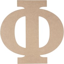 Wooden Greek Letter - Diy Paintable Unfinished Wood Letter Greek Font Phi - £14.08 GBP