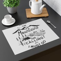 Nature Lover&#39;s Delight: Stunning Mountain Range Placemat - Double-Sided,... - $22.66