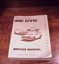 1981 Honda Civic Car Service Manual, Book - $9.95