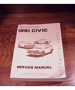 1981 Honda Civic Car Service Manual, Book - £7.92 GBP