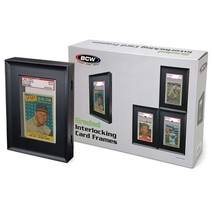1 box of 4 BCW Black Interlocking Graded Card Fames - $28.41