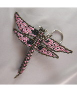 Handmade Dragonfly Beaded Keychain, Bag Charm - £11.06 GBP