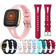 For Fitbit Versa 3 Sense Slim Silicone Strap Wristband Replacement Watch Band - £5.39 GBP+
