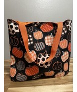 Handmade Halloween Pumpkin Tote Bag - $440.09 MXN