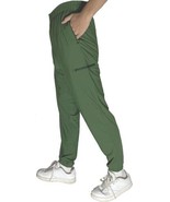 Bomone Women&#39;s Street Style Side Zipped Pocket Pants Sport Casual Green XL - $17.41