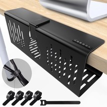 Nodoca No Drill Under Desk Cable Management Tray, 14&#39;&#39; Wire Management,, Black - £35.08 GBP