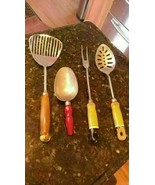 Kitchamajig EKCO WB Chrome Plated Slotted Serving Spoon Fork Scoop Wood ... - $717.62 MXN