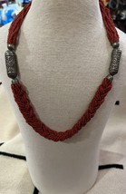 Red coral Necklace -Coral beads necklace -Coral necklace for women - £81.68 GBP