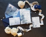 Blue Grace | Wedding Invitation, details and rsvp Set - $148.75