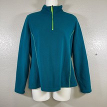 Champion Women&#39;s 1/4 Zip Fleece Pullover Size Small Turquoise - £10.89 GBP