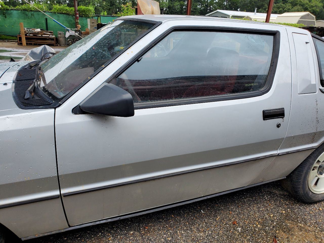 1987 Conquest Chrysler OEM Silver Left Rear Upper Vent Quarter Trim Item image 9